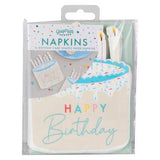 Cake Shaped Happy Birthday Paper Napkins