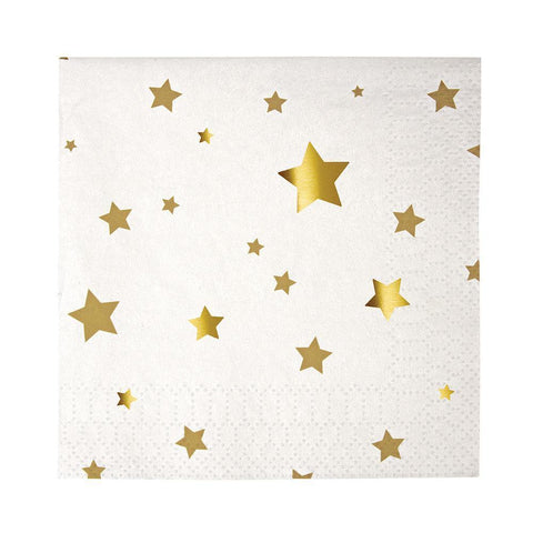Gold Star Confetti Cocktail Napkin