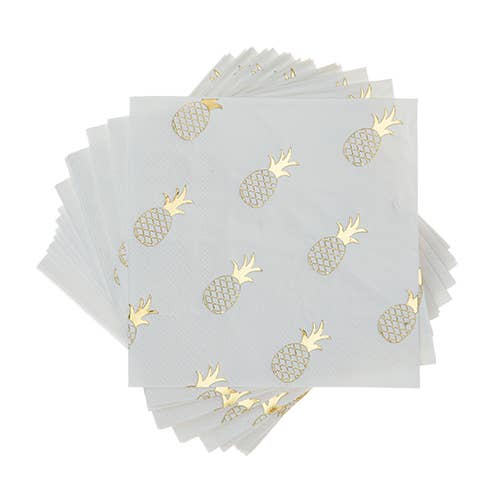Gold Pineapple Cocktail Napkins