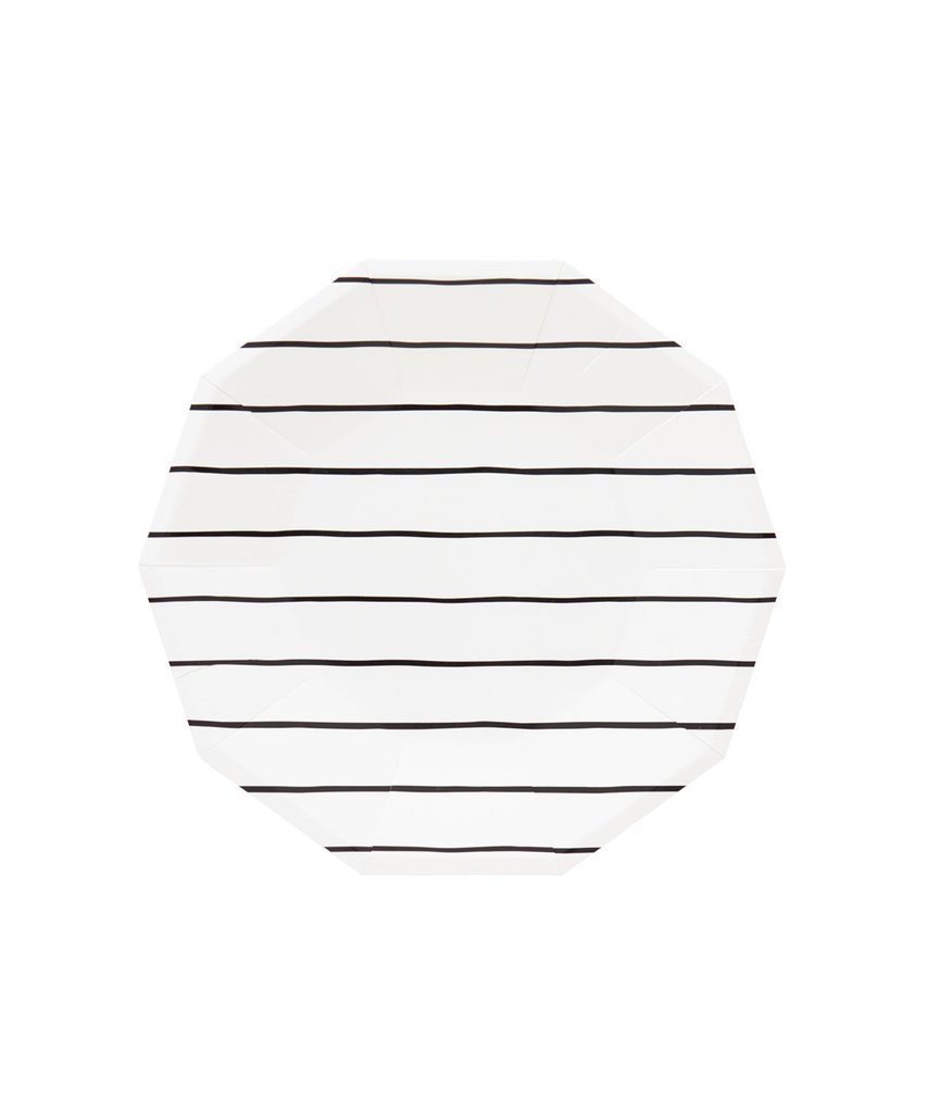Black Frenchie Striped Small Plates