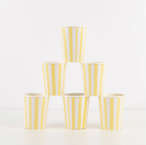 Yellow Stripe Cups