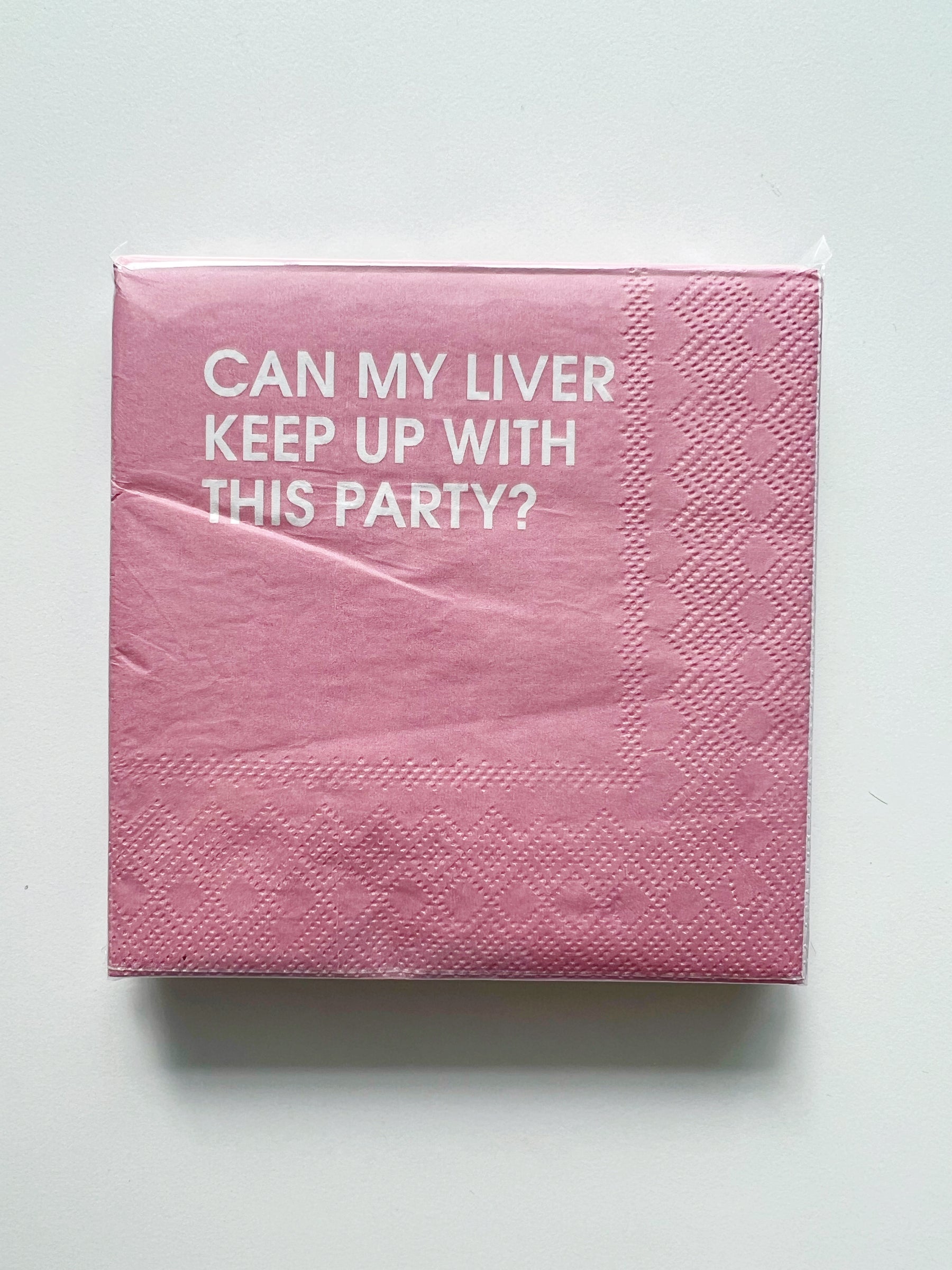 "Can My Liver Keep Up" Cocktail Napkin