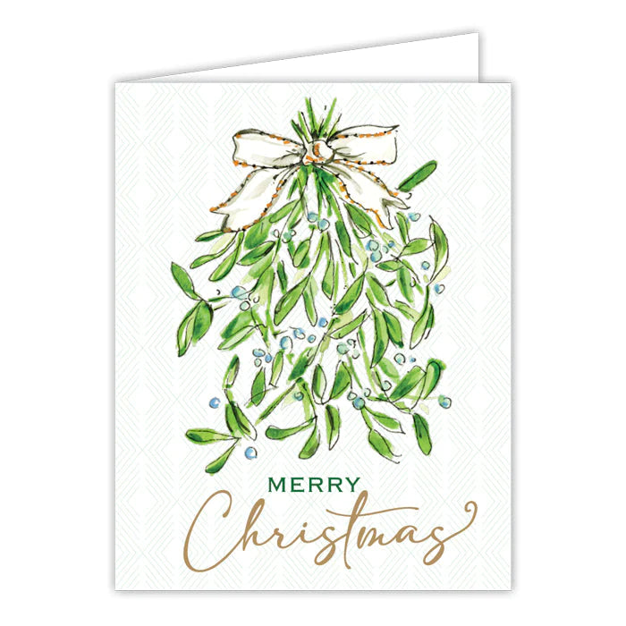 Merry Christmas Mistletoe Greeting Card