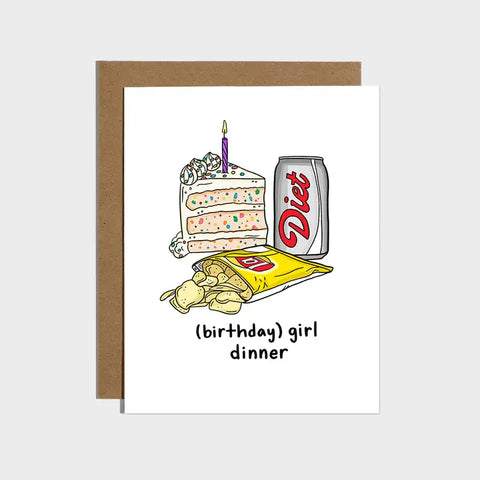 Birthday Girl Dinner Card