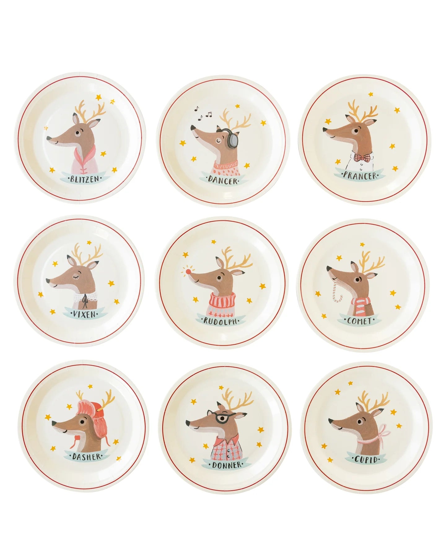 Rudolph Reindeer Paper Plate Set