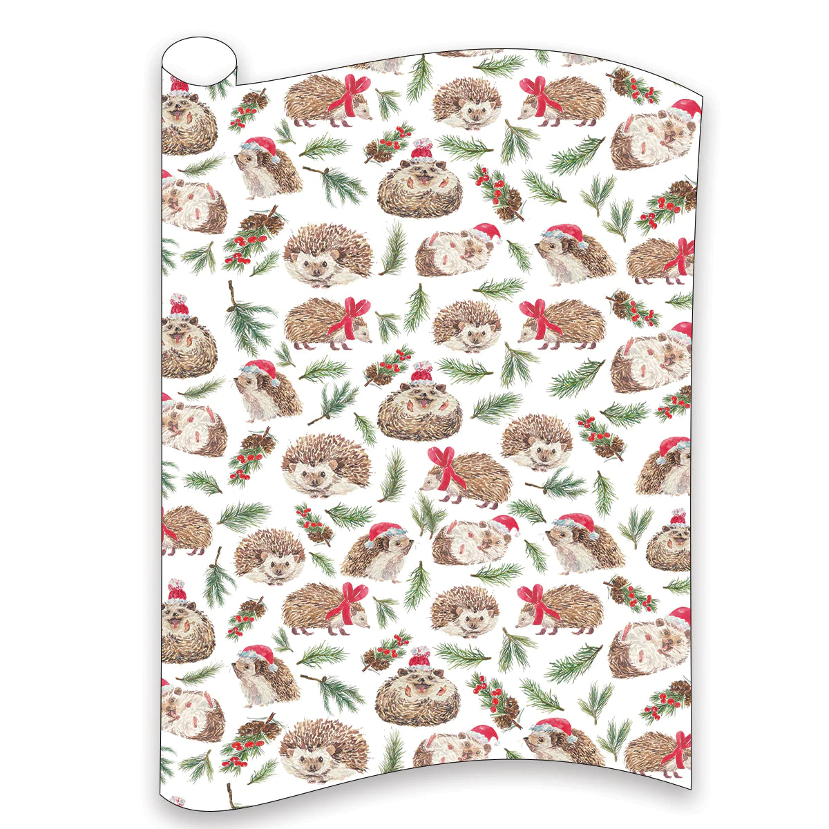 Holiday Hedgehogs Gift Wrap