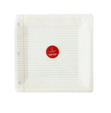 Back To School Notebook Paper Plates