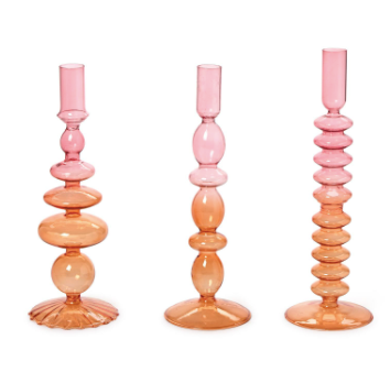 Glass Taper Candleholder Sets