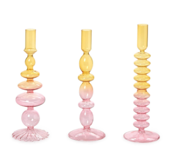 Glass Taper Candleholder Sets