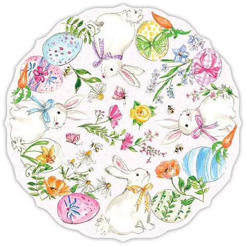 Bunnies with Eggs and Carrots Placemat