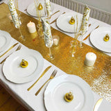 Gold Glitter Christmas Table Runner Décor - 6ft