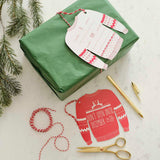 Red and White Festive Sweater Gift Tags