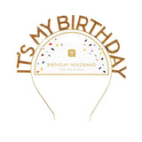 Luxe Gold 'It's My Birthday' Headband