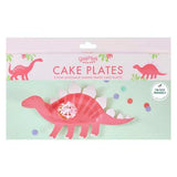 Pink Shaped Dinosaur Sweet Treat Plate