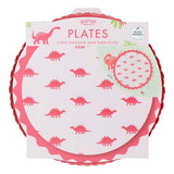 Pink Dinosaur Paper Plates