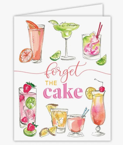 "Forget the Cake" Cocktails Greeting Card