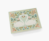 "Always and Forever Swans" Wedding Card