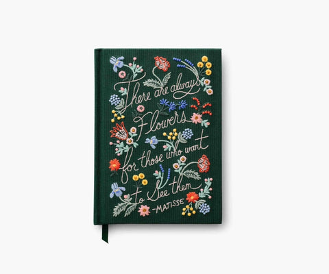 Embroidered Journal- Flowers