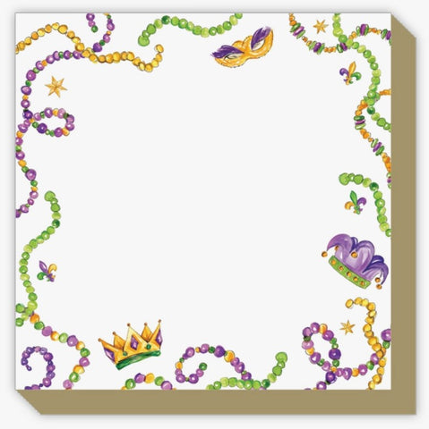 Mardi Gras Beads Luxe Notepad