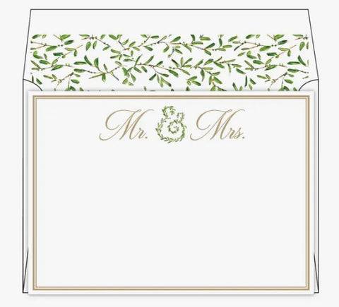 Mr & Mrs Floral Social Stationery Set