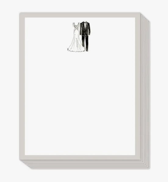 Tuxedo and Bridal Gown Notepad