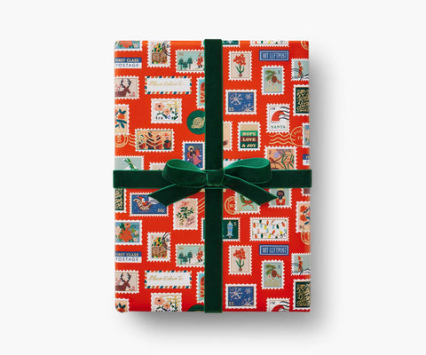 Holiday Stamps Gift Wrapping Roll