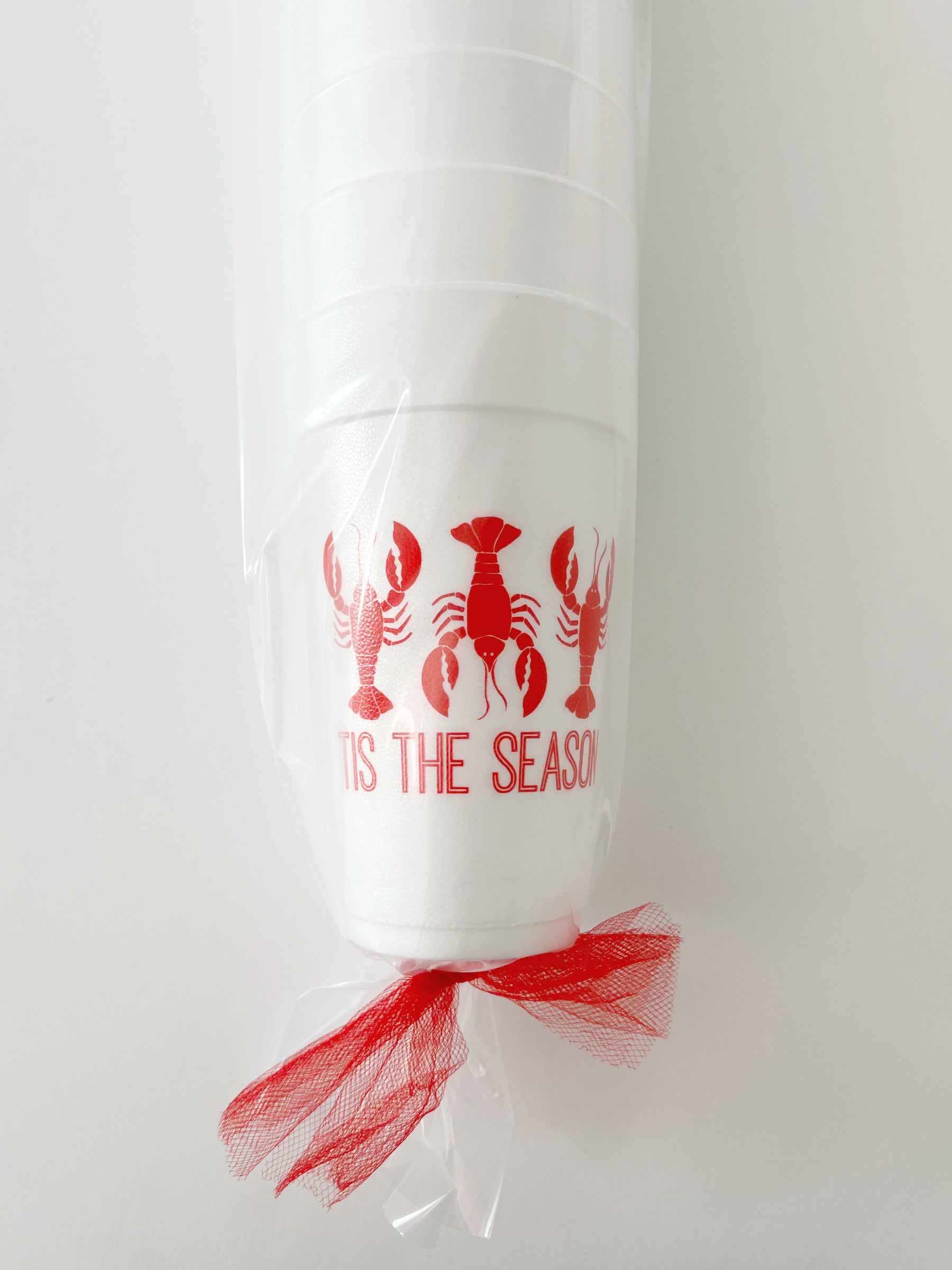 "Tis The Season" Foam Crawfish Cups