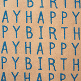 Blue Glitter Happy Birthday Medium Gift Bag