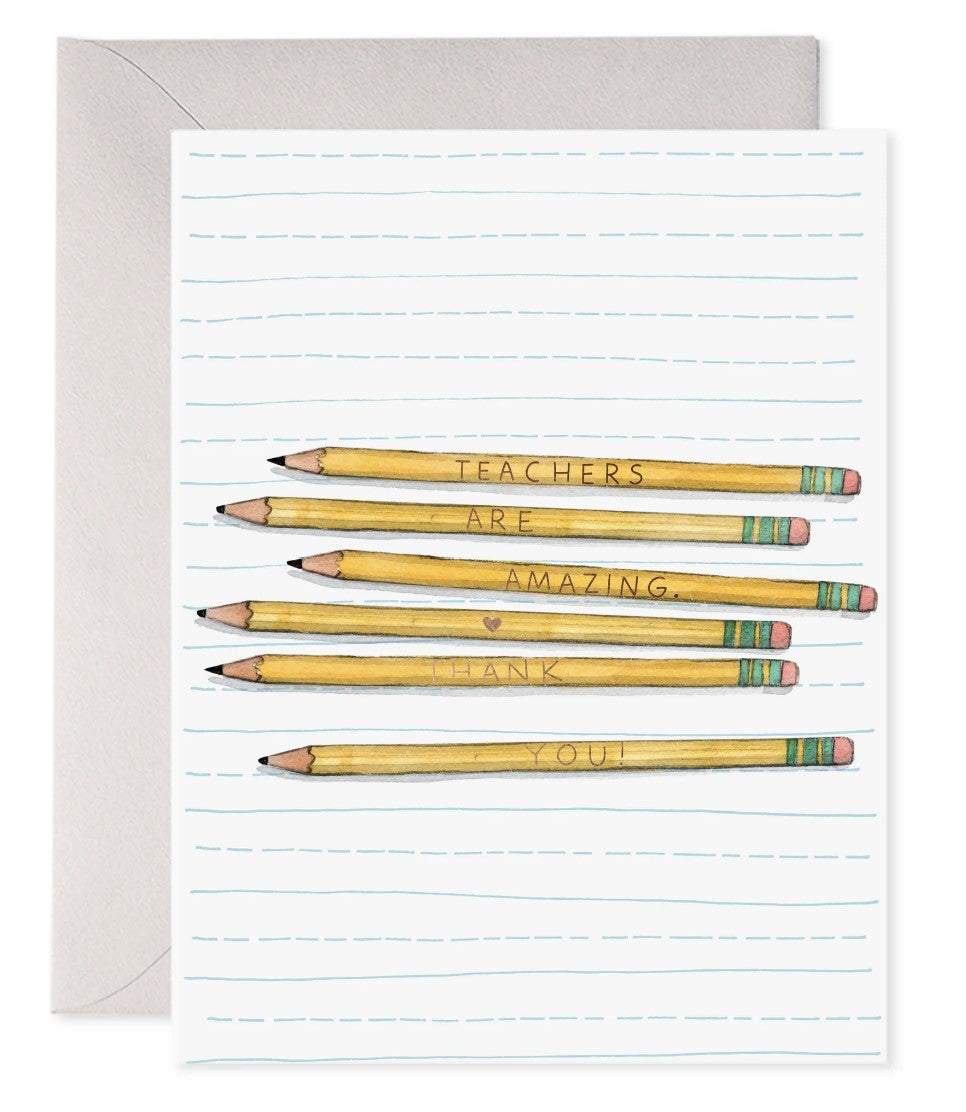 "Teacher Pencils" Greeting Card