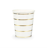Gold Frenchie Striped Cups