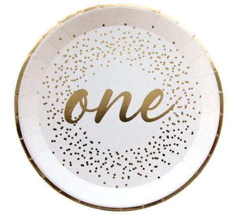 Gold 'One' Dessert Plates