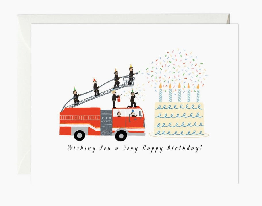 Birthday Firetruck Card