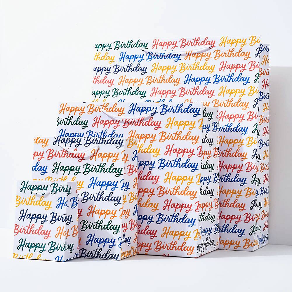 Colorful Birthday Script Medium Bag