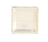 Holiday Gold Stripes Plate