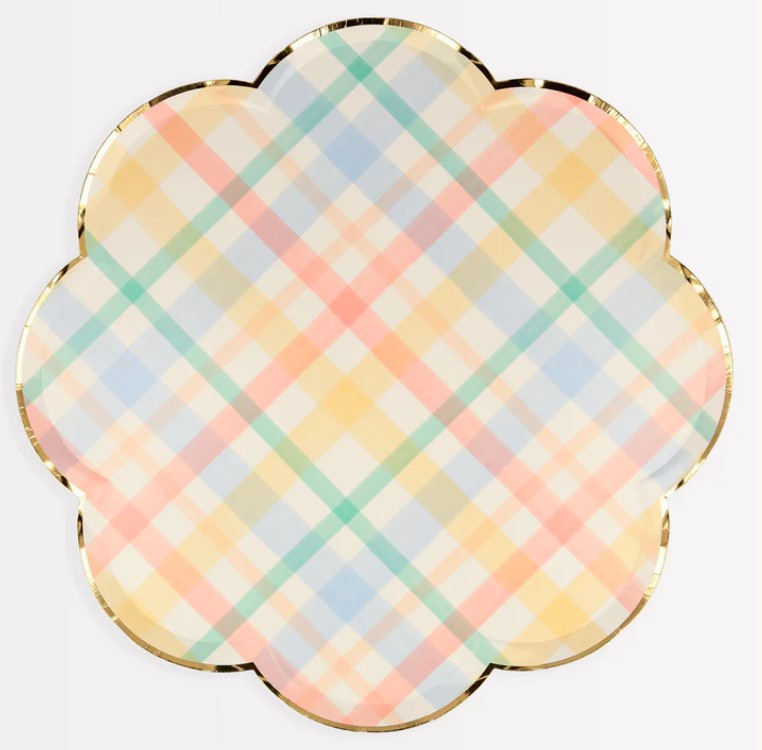 Spring Plaid Dinner Plates