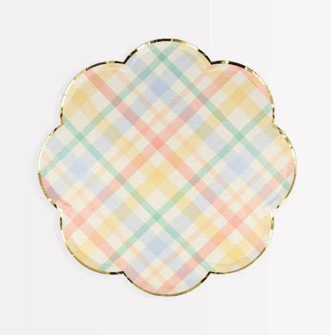 Small Spring Plaid Side Plates
