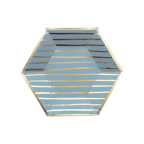 Blue Striped Small Plate