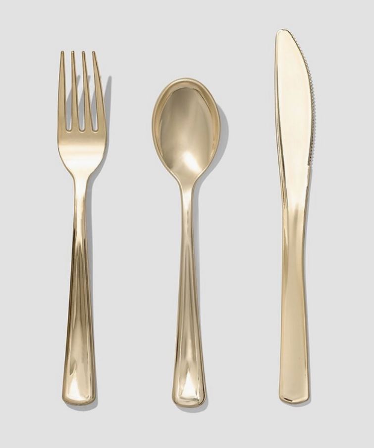 Metallic Gold Cutlery