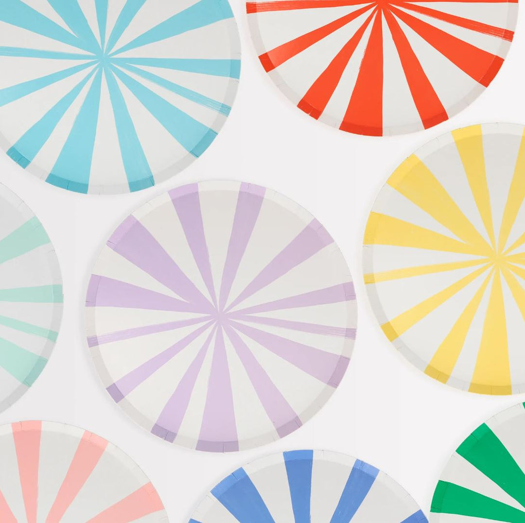 Mixed Stripe Dinner Plates – The Graceful Host Party Shop