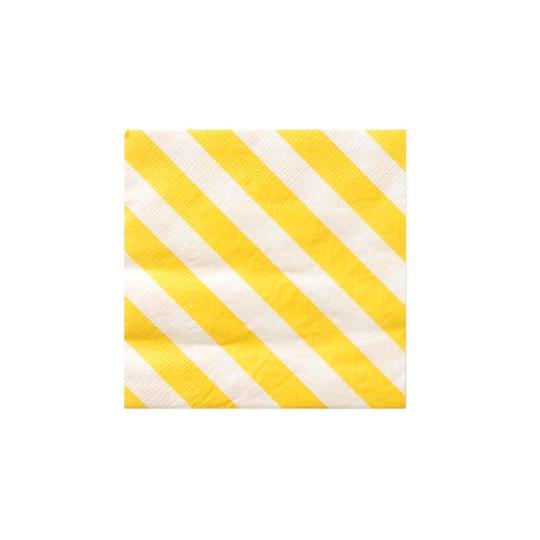 Yellow Happy Stripe Napkins