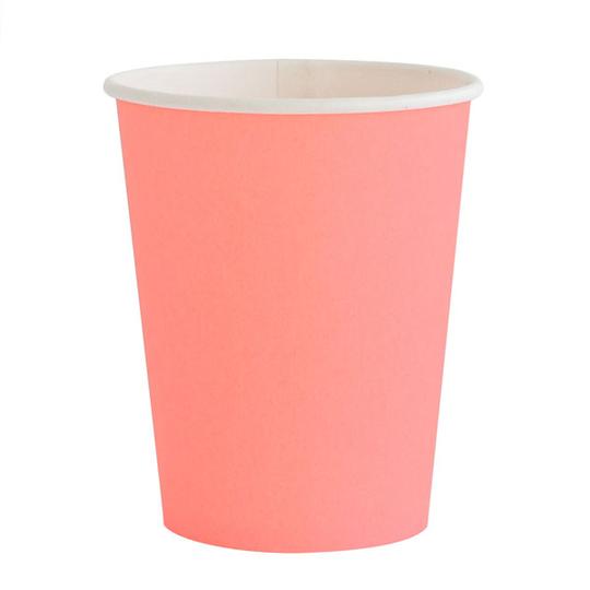 Neon Coral Cups