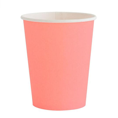 Neon Coral Cups