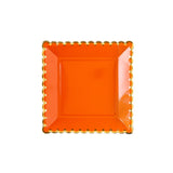 Orange Scallop Square Plate