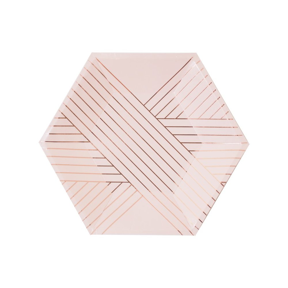 Pale Pink Stripe Small Plate