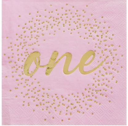 Pink One Cocktail Napkins