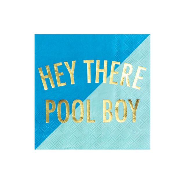 "Hey There Pool Boy" Cocktail Napkins