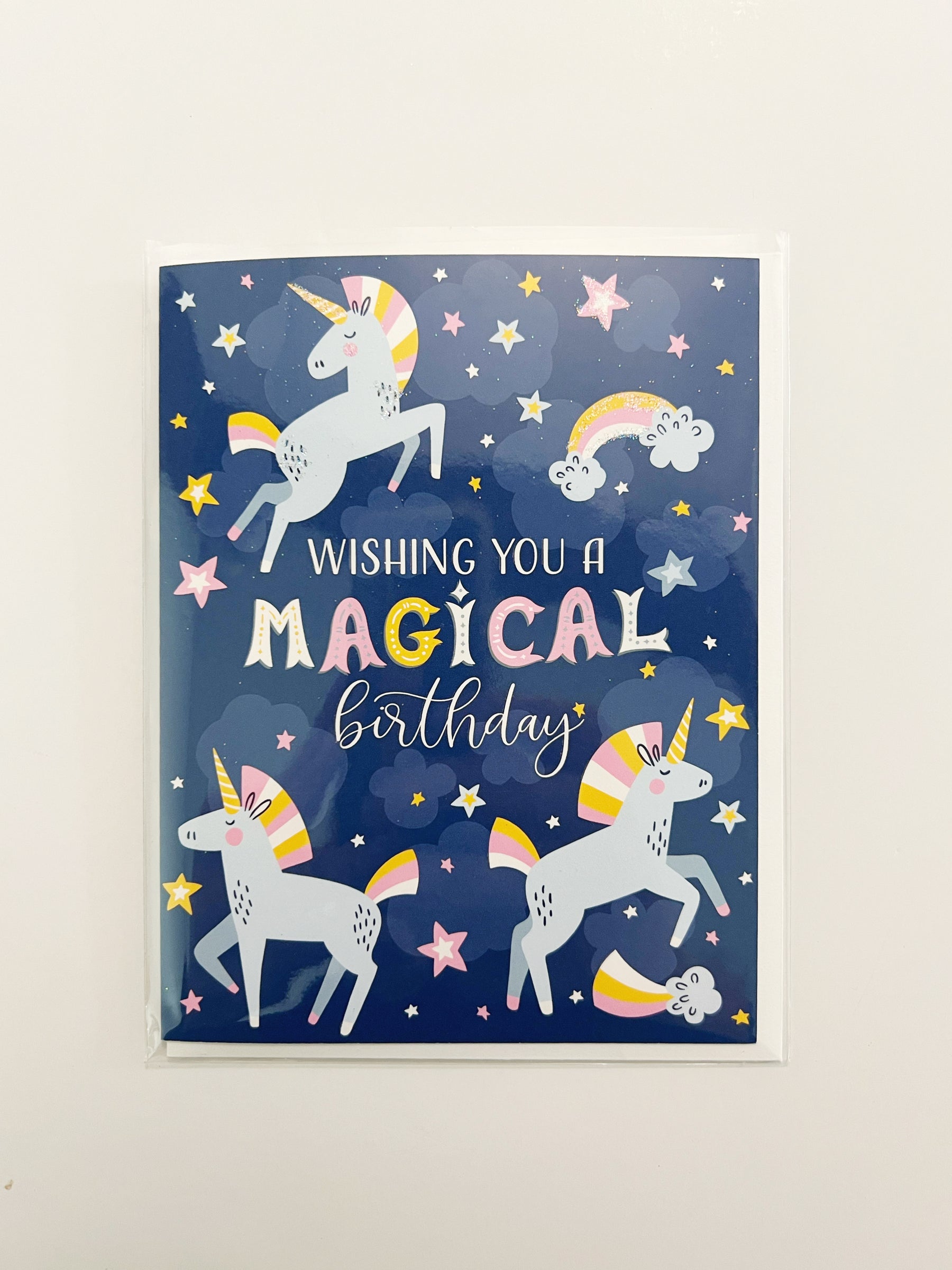 Wishing You a Magical Birthday Unicorns Greeting Card