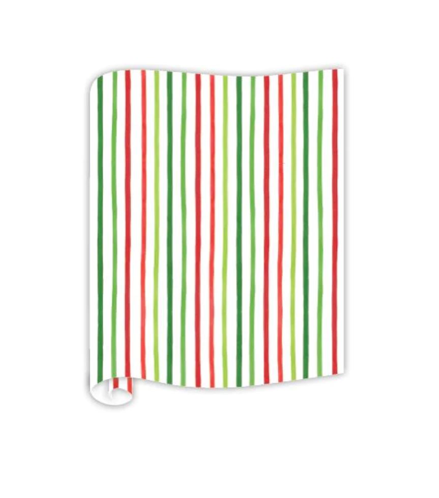 Red and Green Stripe Table Runner