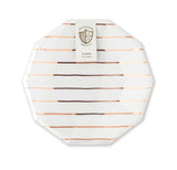 Rose Gold Frenchie Striped Small Plates