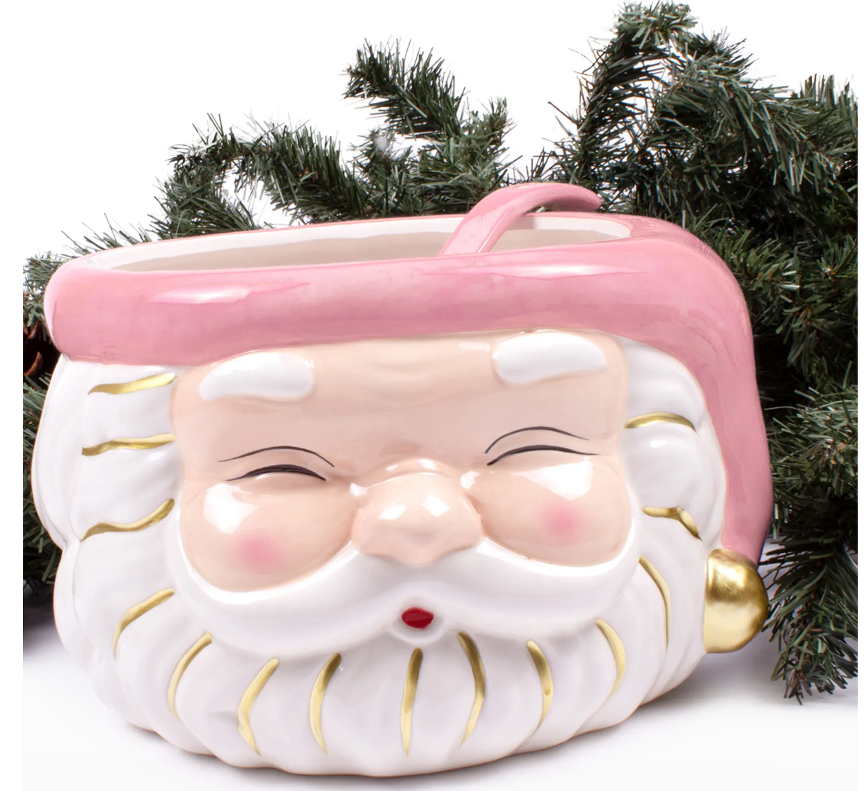 Santa Punch Bowl & Ladle - Pink
